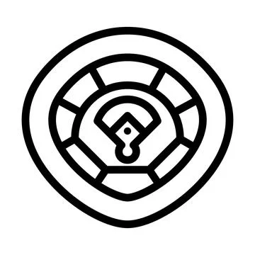 Baseball Stadium Icon Stock Illustration