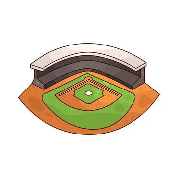 Baseball Stadium illustration Stock Illustration