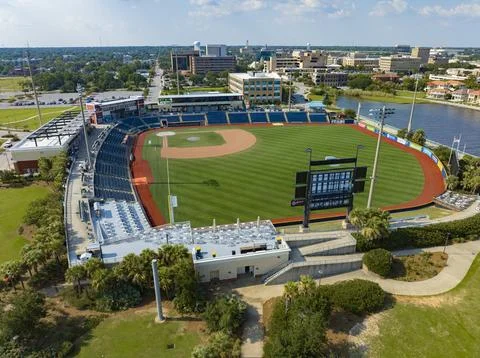 Baseball stadium medium shot Stock Photos