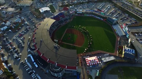 Baseball Stadium Sunset Stock Footage 50795737