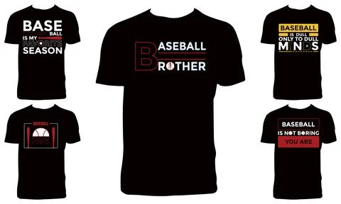 Baseball T Shirt Design Bundle Illustrazione stock