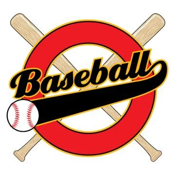 Baseball With Tail Banner Illustrazione stock
