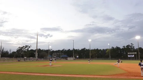  a baseball team Stock Footage 129634799