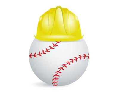 Baseball training. under construction Stock Illustration