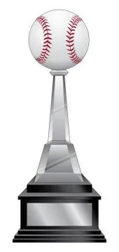 Baseball Trophy - Black Base Illustrazione stock