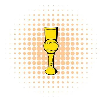 Baseball trophy cup icon, comics style Illustrazione stock