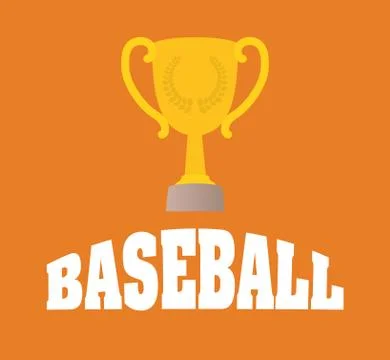 Baseball trophy cup Stock Illustration