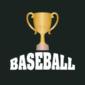 Baseball trophy cup Stock Illustration