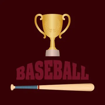 Baseball trophy cup Stock Illustration