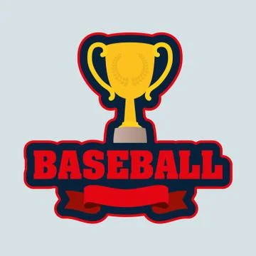 Baseball trophy cup 스톡 일러스트