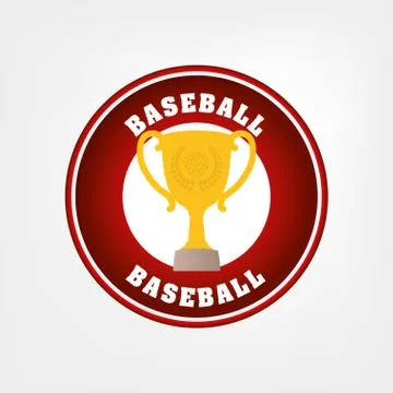 Baseball trophy cup Illustrazione stock