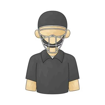 Baseball umpire illustration Stock Illustration