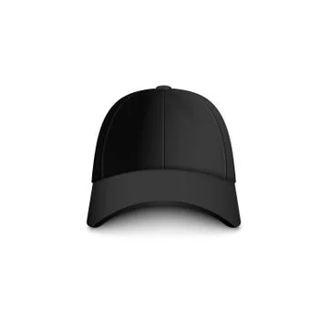 Baseball uniform cap front view realistic vector mockup illustration isolated. Stock Illustration