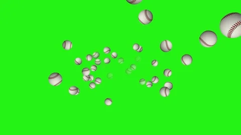Baseball V2 - seamless looping, green screen and 4K Stock Footage 88893332