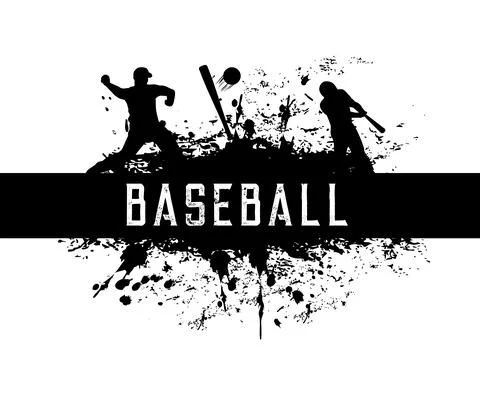 Baseball vector grunge label or emblem isolated Stock-Illustration
