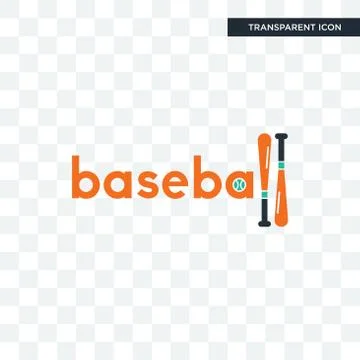 Baseball vector icon isolated on transparent background, baseball logo design Illustrazione stock