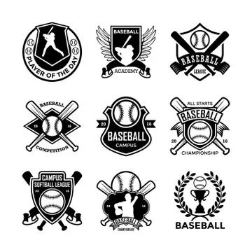 Baseball Vector Icons Illustrazione stock