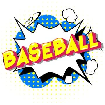 Baseball - Vector illustrated comic book style phrase on abstract background. Stock Illustration