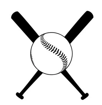Baseball vector illustration with baseball bat Stock Illustration