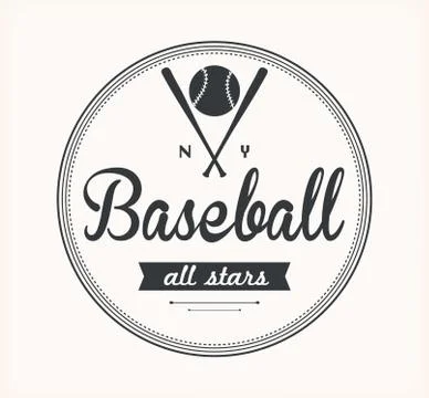 Baseball Vector Label Stock Illustration