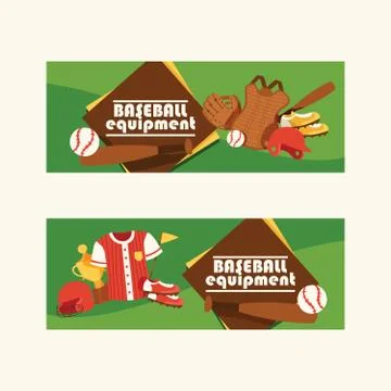 Baseball vector pattern catchers sportswear and batters baseballbat or ball for Stock Illustration