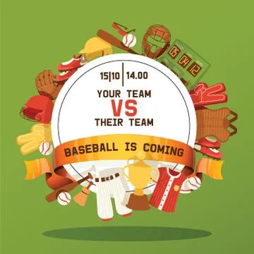 Baseball vector pattern catchers sportswear and batters baseballbat or ball for Stock Illustration
