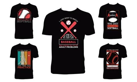 Baseball Vector T Shirt Design. Stock Illustration