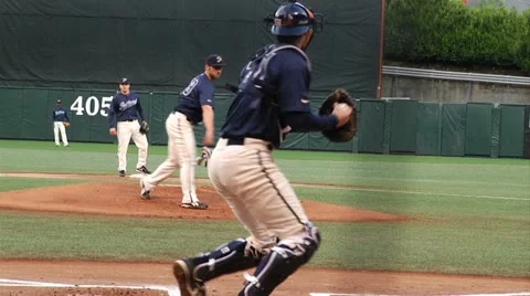 Baseball Warming Up Stock Footage