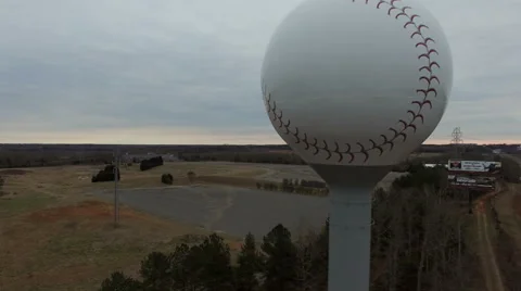 Baseball water tower ascent Stock Footage 60257251