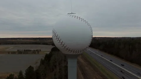 Baseball water tower fly around Vídeo Stock 60257245