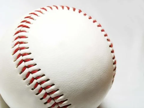 Baseball on white background 库存照片