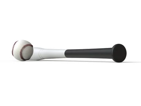 Baseball with white baseball bat - grip closeup shot 스톡 일러스트