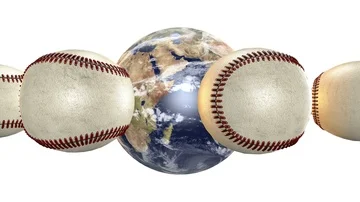 Baseball world - white background Stock Footage 85647316