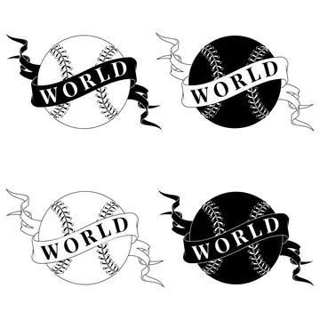 Baseball Wrapped in Ribbon Stock Illustration