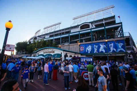 Baseball at Wrigley Field Stock Photos
