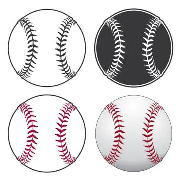 Baseballs Stock Illustration
