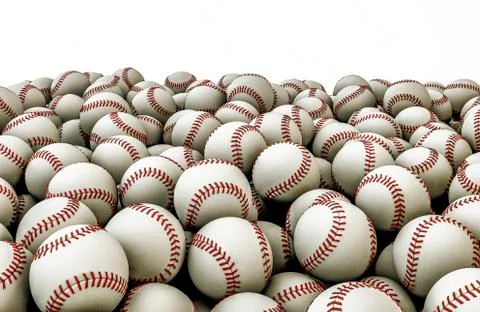 Baseballs pile Stock Illustration