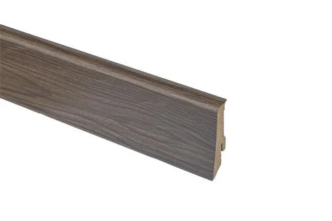 Baseboard Molding Sample Isolated on White Background Foto stock