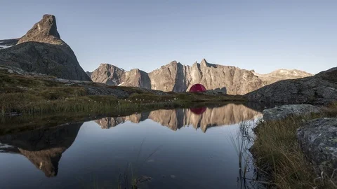 Basecamp in Litlefjellet Stock Footage 86535107