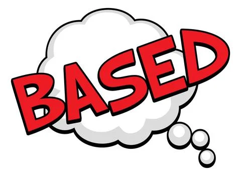 BASED Comic Book Pop Art Thought Bubble Graphic Stockillustratie