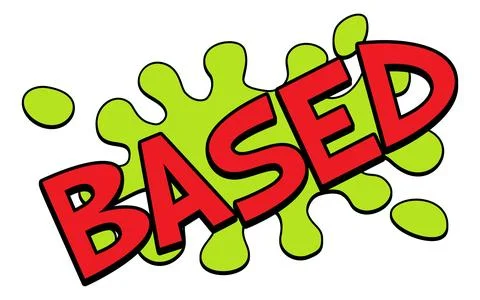 BASED Comic Book Pop Art Slime Splat Graphic Stock Illustration
