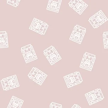 Based on stereolithography 3d printer line vector seamless pattern Stock Illustration