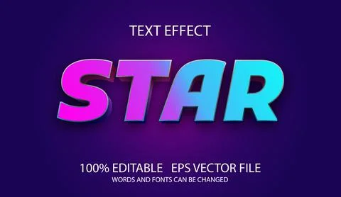 BasEditable text effect in modern style Stock Illustration