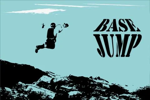 Basejumper Stock Illustration