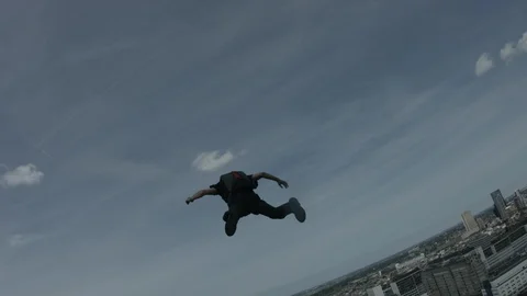Basejumping - Building Jump #2 Stock Footage 112759065