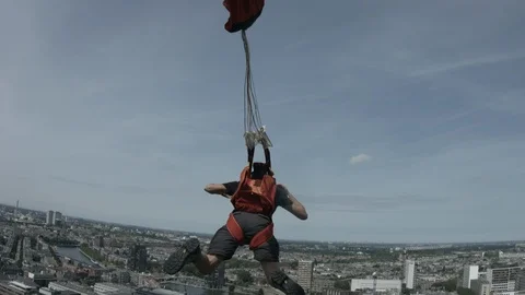 Basejumping - Building Jump #3 Stock Footage 112759046