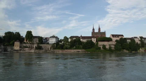 Basel City and Cathedral Vídeo Stock 50452024