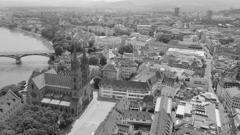 Basel, a city on the Rhine Stock-Footage 100599798
