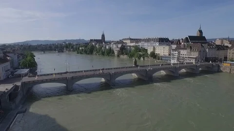 Basel is a city on the Rhine River in northwest Switzerland Stock Footage 120951153