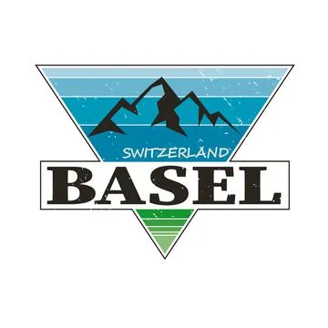 Basel city travel destination. vector shirt logo Stock Illustration